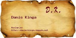 Danis Kinga névjegykártya